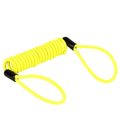 Cavo molla promemoria moto 1.2m, cavo promemoria per blocco disco, cavo per promemoria molla a molla di sicurezza per scooter Disco freno moto moto, protezione antifurto per manubrio, gia
