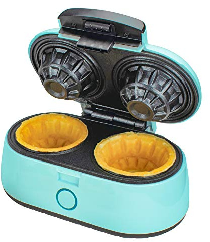 Brentwood Appliances TS-1402BL Double Waffle Bowl Maker, Standard, Blue
