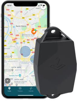 Traceur GPS Professionnel Trakmy Maxi Noir – Autonomie 5 Ans – sans Recharge ni Câblage – Installation Rapide – Suivi Discret et Précis pour Voiture, Moto, Remorque, Bateau, Chantier