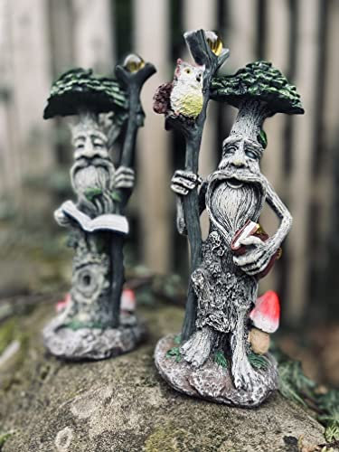 Garden Mile Set Of Two Ent Garden Ornaments Outdoor Decorations Weatherproof Garden Sculptures & Statues For Flowerbeds Patio Yard All Year Round Outdoor Ornaments For Gardens