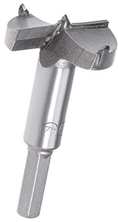 TA-VIGOR Forstner Drill Bit 42mm, Tungsten Carbide Wood Hole Saw Auger Opener for Woodworking Hinge Hole Drilling Boring Bit Cutter (Gray)