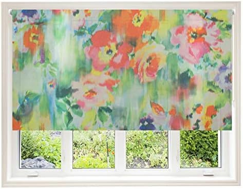 Barnes Blinds - Sheer Roller Blinds, Various Designs, Metal Tube - FREE CUT TO SIZE SERVICE - SheerFabric, Durable Fittings Easy Fit - Sheer Roller Blind (Tropical Sheer 2FT)
