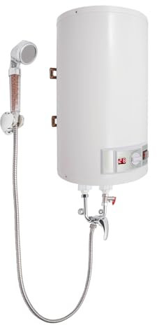 50L Calentador de agua eléctrico de depósito,2000W 220V Calentador de agua instantáneo,0.7MPa para cocinas aseos pisos peluquerías baños caravanas 59 * 34cm