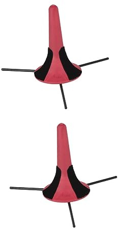 FUNOMOCYA Lot De 2 Supports De Trompette Pliables Et Amovibles Avec Trépied En Métal Rouge Pour Cornet
