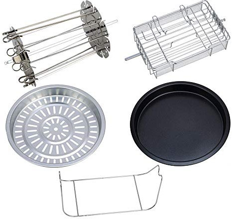 Air Fryer-tillbehör Air Fryer Grilltillbehör Halogenugn Köttbiff Rotisserie Rack Passar alla Standard Air Fryer för camping BBQ Grillverktyg