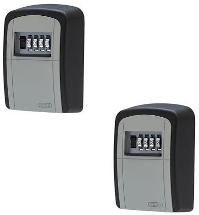 ABUS KeyGarage™ 707-2er Set - Schlüsselbox zur Wandmontage - für bis zu 7 Schlüssel oder kleine Wertgegenstände - Schwarz-Silber