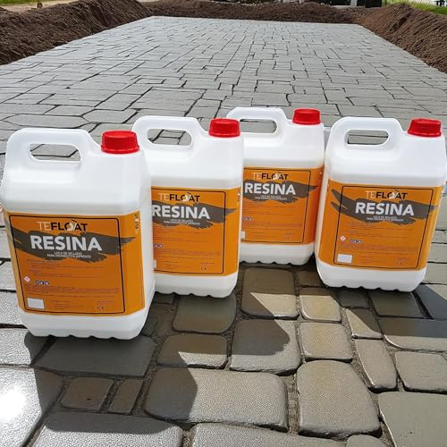 Resina - Barniz para Hormigón Impreso al agua - Protege el Suelo penetrando en el poro, Revive el color del Pavimento de Hormigón (4 X 5 litros)
