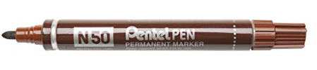 Pentel N50-E Lumocolor - Pennarello permanente 352, marrone, 1 pezzo