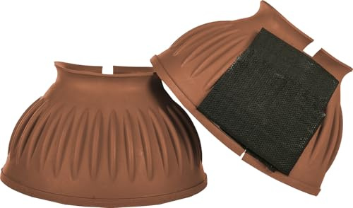 HKM 8605 Springglocken Atlanta, Gummispringglocken Gummi Hufglocken, Dunkelbraun, M