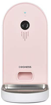 DOGNESS Smart CAM Feeder F01PK - Comedero automático con cámara, micrófono y Altavoz, Control de Aplicaciones, Color Rosa