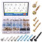 Glarks Assortiment de 320 vis auto-foreuses et auto-taraudeuses - 16 différents types de vis à bois, tôle et cloison sèche - Pour bois, tôle et cloison sèche