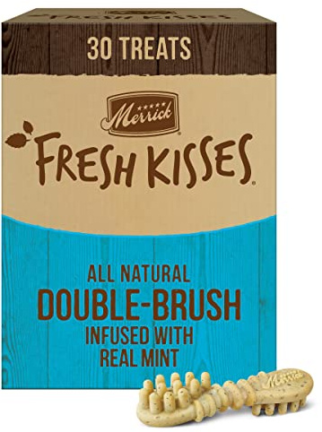 Merrick Fresh Kisses Dental Chews Infused With Real Mint, Medium Dog Chews for Dogs 25-50 lbs, 1.88 lb Box