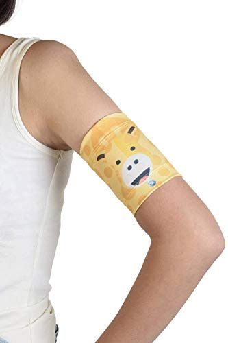 Dia-Band BARN, manschett för Freestyle Libre, Medtronic, Dexcom eller Omnipod blodsockermätare - Återanvändbart huvudband för diabetiker (Junior.S (18-20 cm))
