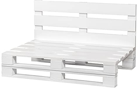 Sofa DE PALETS Lijado Y Cepillado - Interior/Exterior Nuevo Sillon PALETS/Sofa para Patio (120cm X 80cm, Blanco)