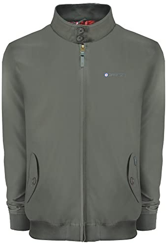 Lambretta Mens Harrington Retro MOD Classic Jacket (as8, alpha, 4x_l, regular, regular, Khaki), 4XL