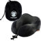 Makimoo Memory Foam Travel Pillow, Neck Pillow with 360-Degree Head Support, Comfortable and Lightweight, Ideal for Sleeping on Airplane, Car, Train, Bus and Home Use, Comes with Storage Bag (Grey)