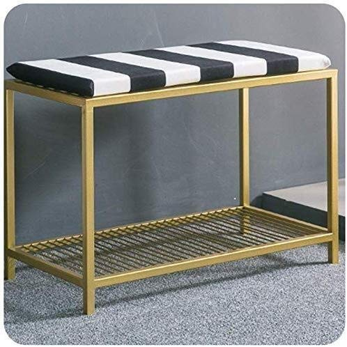 Étagère à Chaussures, Tabouret à Langer de Porte de Support de Rangement Minimaliste à 2 étages, 60 * 30 * 45