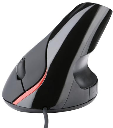 ulafbwur ABS Mouse ergonomico verticale ufficio 5 pulsanti 1200 DPI mouse ottico per PC portatile