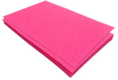 Jtnohx Feutrine, Tissu de Feutre 11 Pièces, Feutrine Loisir Creatif 17.78×28.7cm, Feuille de Feutre pour Couture (Rose foncé)