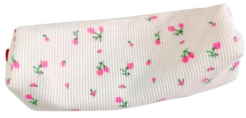 Estuche para lápices de Flores, Bonito Estuche para lápices, Bolsa para bolígrafos, Estuche Organizador de Maquillaje, Almacenamiento pequeño, Organizador de papelería para Mujeres y niñas, Pink