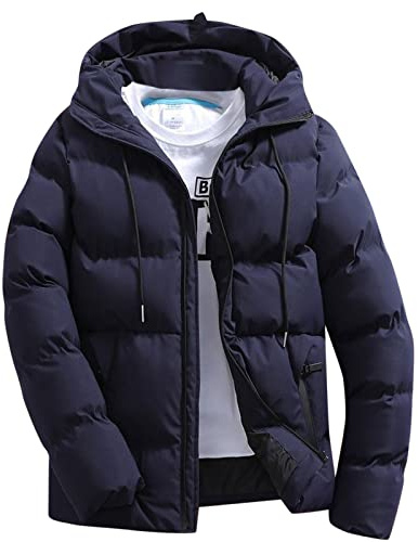 Générique Veste Homme Hiver Chaud Doudoune Matelassé Blouson Ete Chaude pour Doublée Polaire Grande Taille en Duvet Travail Sherpa Manteau Parka Imperméable