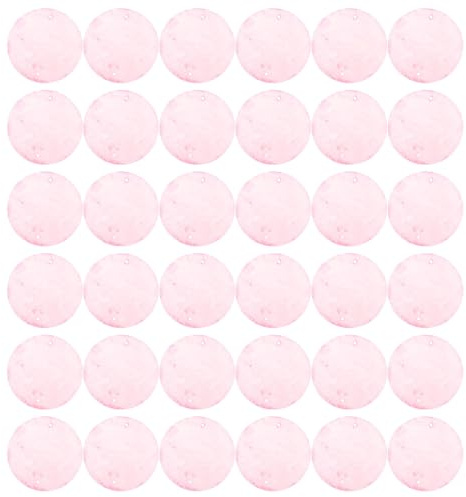 Cabilock Perlas de concha redondas, 100 unidades, 5 cm, con doble orificio, madreperla, discos planos para fabricación de joyas y carillones de viento, suministros para manualidades