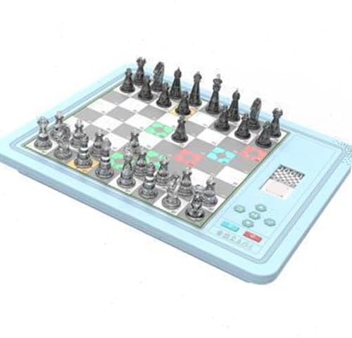 RASTKY Juego de Ajedrez con Modos de Juego Oponentes, Ordenador Portátil, de Mesa de Ajedrez, Niños, Adultos, Principiantes (Blue)