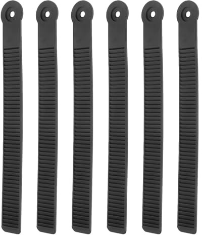 Toyvian Correas de Fijación para Snowboard Ajustables de 6 Unidades, Correas de Escalera Hebilla de Trinquete Reforzada para Reemplazo en Fijaciones de Esquí, Accesorio para Equipo