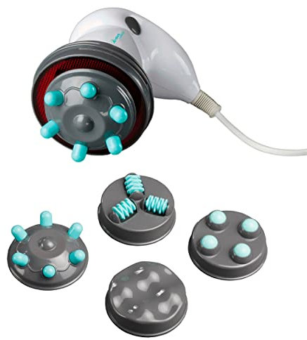 ARDES | ARM240N Massaggiatore Anticellulite Professionale con Riscaldamento a Infrarossi per Glutei e Gambe con 4 Accessori Intercambiabili e Pochette Viaggio