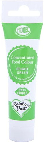 Rainbow Dust - Colorant alimentaire en gel ProGel Rainbow Dust Bright Green 25 g