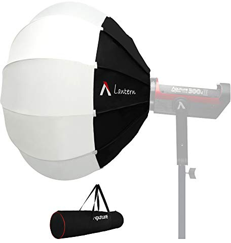 Aputure Lantern Softbox Soft Light Modifier,26inch, Quick-Setup Quick-Folding Aputure Space Light Upgraded for 300D Mark II 120D 120T 120D Mark II 300X and Other Bowens Mount Light