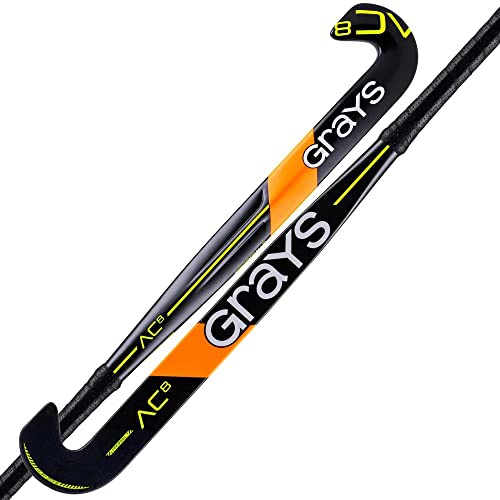 Hockey GRAYS AC8 PROBOW SENIOR STICK - NERO & GIALLO - NUOVO PER IL 2021/2022 (36,5L)