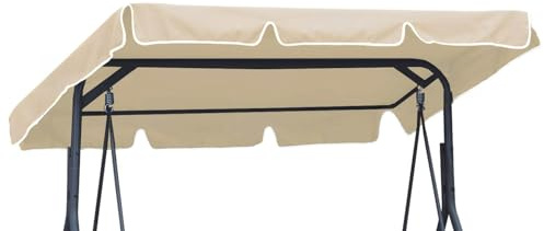 Personalizado Techo Solar para balancín Toldo Fundas para balancines Toldo de Repuesto para Columpio de jardín Cualquier tamaño para ordenar Beige [101]
