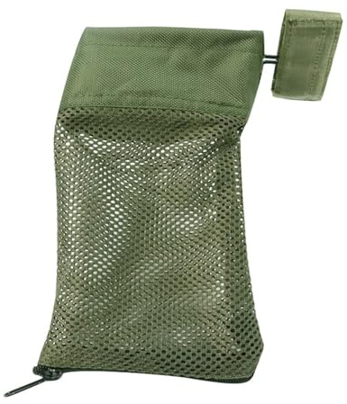 MiOYOOW Attrape-coquilles en Laiton, Sac de Stockage de Balles Collecteur de Cartouches à Mailles Réglables avec Fermeture Éclair pour Tir à la Carabine