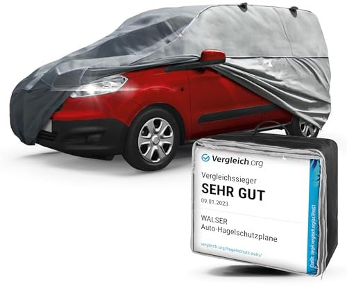 Walser Hagelschutz Abdeckplane Transporter, TÜV geprüfte* Abdeckplane Bus Hybrid UV Protect, Auszeichnung Sehr Gut* Hagelschutzplane Bus Größe 10 für VW Caddy, Ford Transit/Tourneo, Renault Kangoo