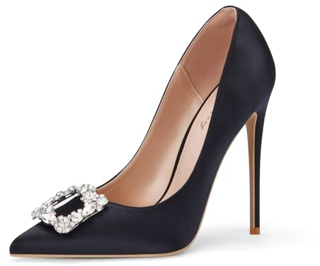 Zhabtuc Scarpe con Tacco da Donna Décolleté con tTacco Alto Classico Décolleté Scarpe col Tacco Donna Stiletto Tacco Alto Nozze Festa Sexy Eleganti Scarpe 12CM High Heels