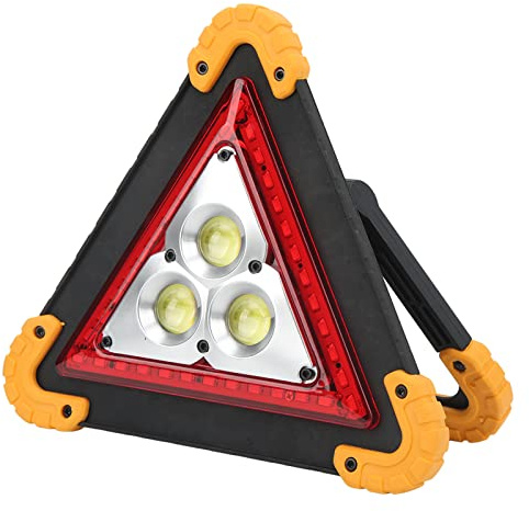 Fockety Triangoli di Emergenza per Auto, Triangoli di Emergenza da 1500 Lm, Luce di Sicurezza a LED COB, Luce di Lavoro di Manutenzione Impermeabile per Incidenti Stradali, Guasti,