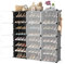 XOKOTAKI Zapatero Modular. Armario para 48 Zapatos. Estanteria de 12 Módulos Dobles con Puerta. Mueble Zapatero. Organizador de Calzado para Dormitorio, Salón, Recibidor, Entrada.