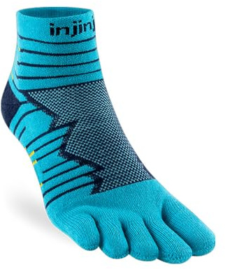 Ultra Run Mini-Crew Unisex Running Toe Socks Pacific Blue
