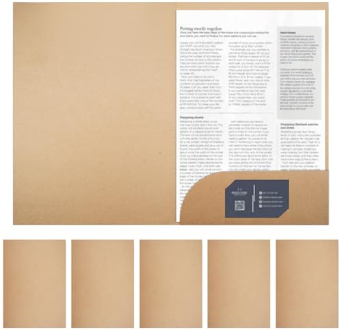 6 Piezas Carpetas Cartón y Papel Kraft con Solapa, Subcarpetas Cartulina