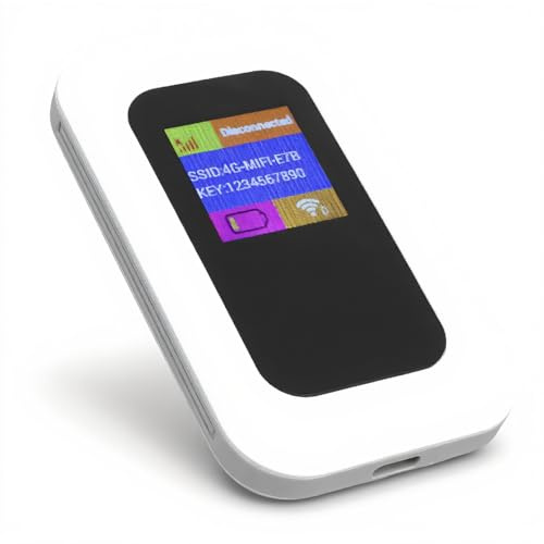 4G och 5G SIM -kort 300 Mbps Bärbara WiFi Mobile Hotspot, 10 Enheter, 2100mAh Battery, LTE CAT4, B1, B3, B5, B40 Network Bands, för Resor, Hem