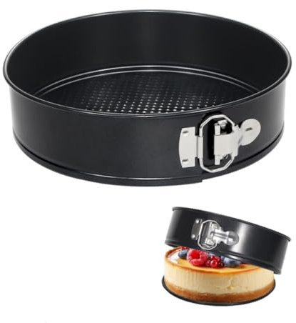 PIQIUQIU Springform Rund, Antihaftbeschichtet, 26 cm, Kohlenstoffstahl, Spülmaschinenfest, für Käsekuchen und Biskuit