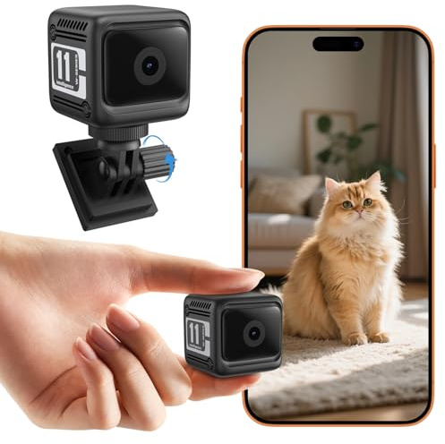 Ohuhu Mini Cámara Espía, HD 1080P Cámara Vigilancia WiFi Interior (2.4GHz), Mini Cámara Inalámbrica con Visión Nocturna y Detección de Movimiento para Ver en el Móvil