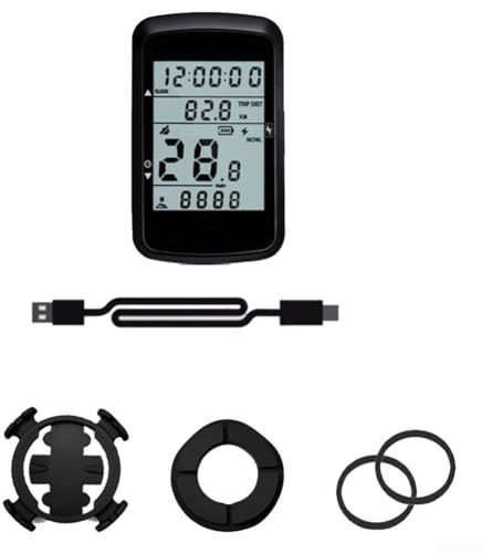 Wireless per computer da bicicletta GPS Ciclismo Computer con 2.4 pollici grande schermo, 28H durata della batteria, ricarica di tipo C, navigazione Star per strada di montagna per bici (senza