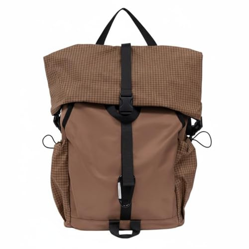 FytStycale Sac à Dos Roll-Top Multifonctionnel Sac à Dos Enroulable Grande Capacité Bagagerie pour Déplacement, Extérieur, Array, Kaki, 20-35L