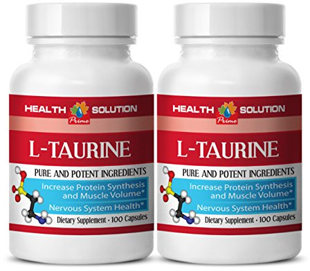 Taurine b6 - L-TAURINE 500MG - maintain lean muscle mass, Taurine Supplement, Essential Amino Acids, Focus and Energy Booster, Memory Support, powerful antioxidant, Detox pills, 2 Bot 200 Capsules