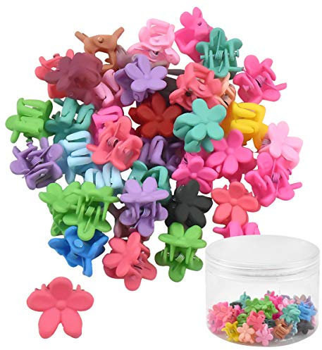 Kissral 40pcs Haarspangen Mädchen Klein Haarschmuck Mädchen Haarkrallen Blume Haarklammern Friseurbedarf Haarclips Mädchen Baby Haarspangen Feines Haar Haarklammer Haargreifer für Kleinkind