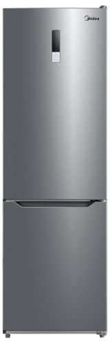 Midea MDRB424FGF02O Freestanding Fridge Freezer, Frost Free, Electronic Control, 310L, 60/40 Split, 224L Fridge+86L Freezer, Energy Saving, 59.5cm Wide, Inox