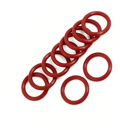 PATIKIL 22mmx16mmx3mm Silicone Gomma O-ring, 10pz Metrico Sigillatura Guarnizione, Rosso