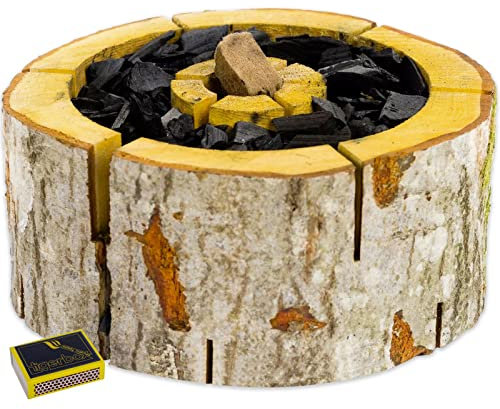 Mondo Viro Barbacoa de fuego desechable para llevar en carbón y madera natural de aliso (2)